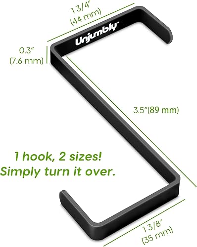 Miniatura 10 de Unjumbly ganchos para encima de la puerta reversibles diseñados para los dos anchos de puerta más populares 4 unidades