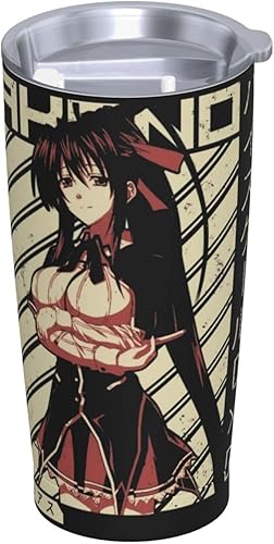 Miniatura 2 de High School Dxd doble pared vacío viaje taza de café Anime 20oz aislado acero inoxidable tazas con tapa y paja