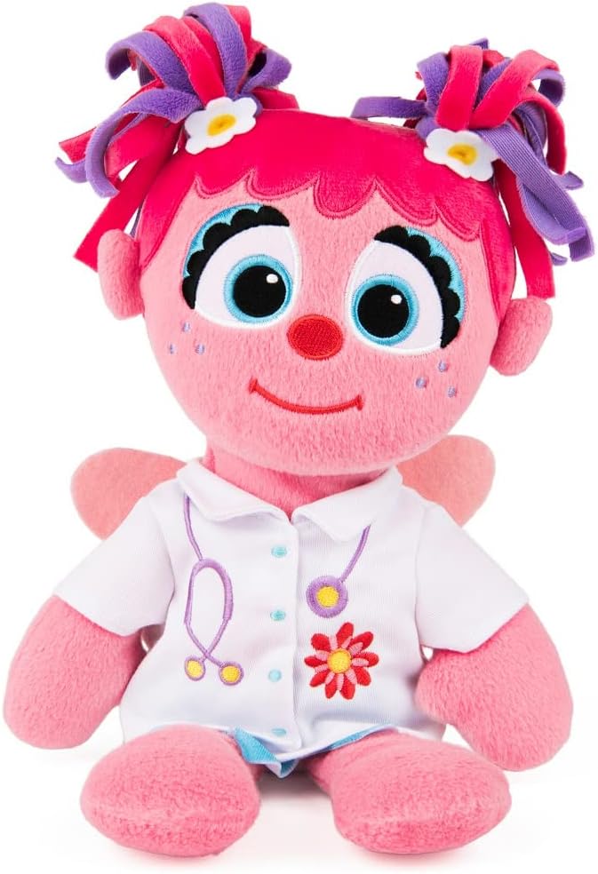 GUND Sesame Street Official Doctor Abby Cadabby Muppet Plush, Premium Plush Toy for Ages 1 & Up, Pink/White, 13”