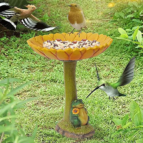 BAODAN banho para pássaros, banho pássaros ao ar livre, coelho resina, banho sapo pássaro, resistent