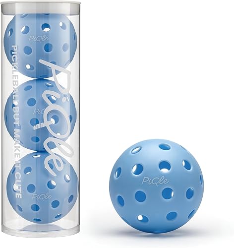 Lindas bolas de pickleball rosadas, paquete de 3, bolas de pickleball de 40 agujeros para exteriores