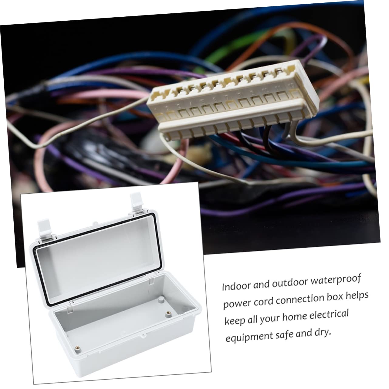 2pezzi Scatola Giunzione Elettrica Esterna Abs Protezione Per Progetti Elettrici All Aperto Design Resistente e Facile Installazione