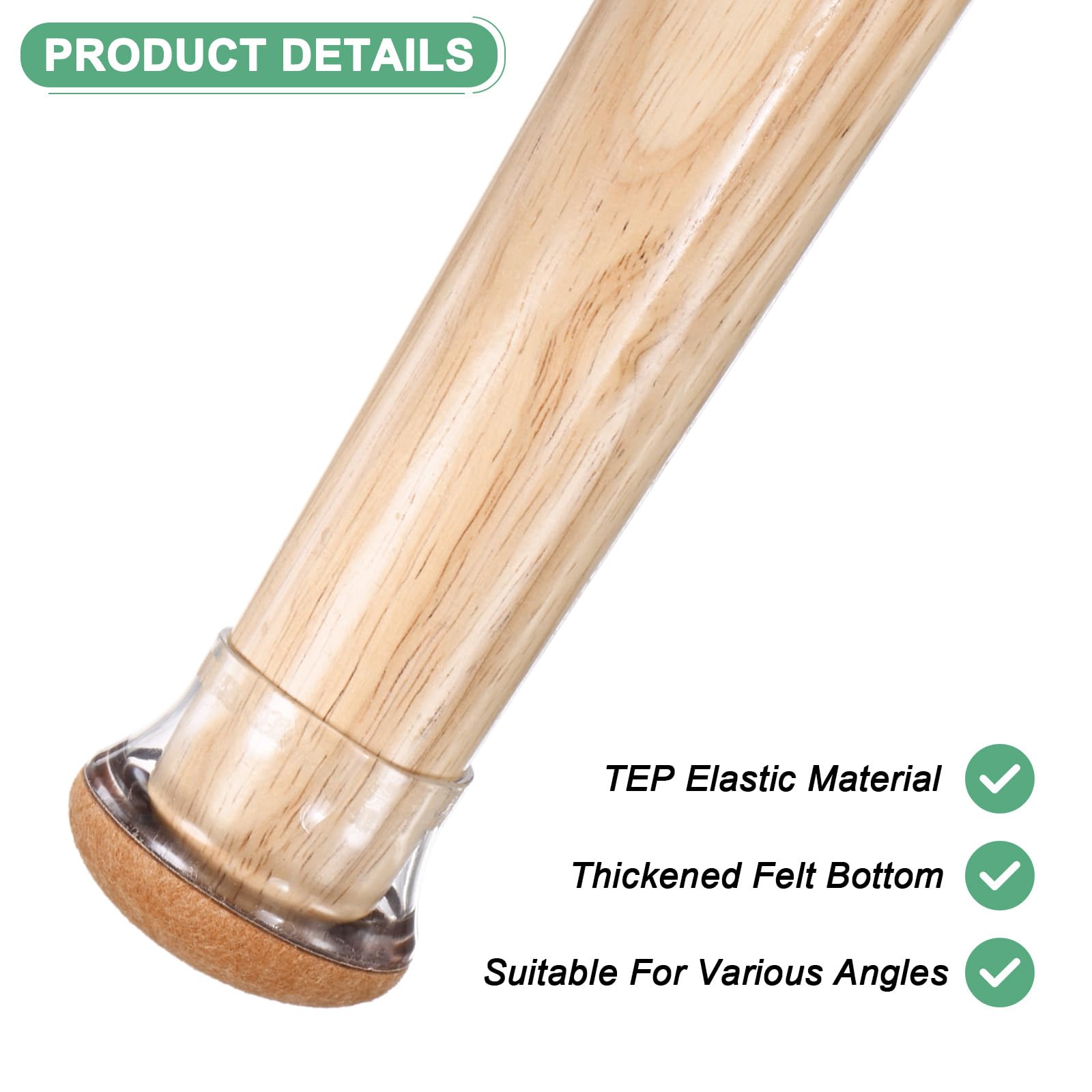 M METERXITY 8-Pack Chair Leg Floor Protectors - Image 2