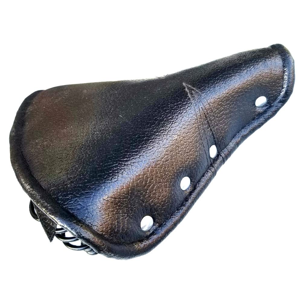 Abaoda Selle de vélo vintage large avec ressorts absorbant les chocs, coussin de siège