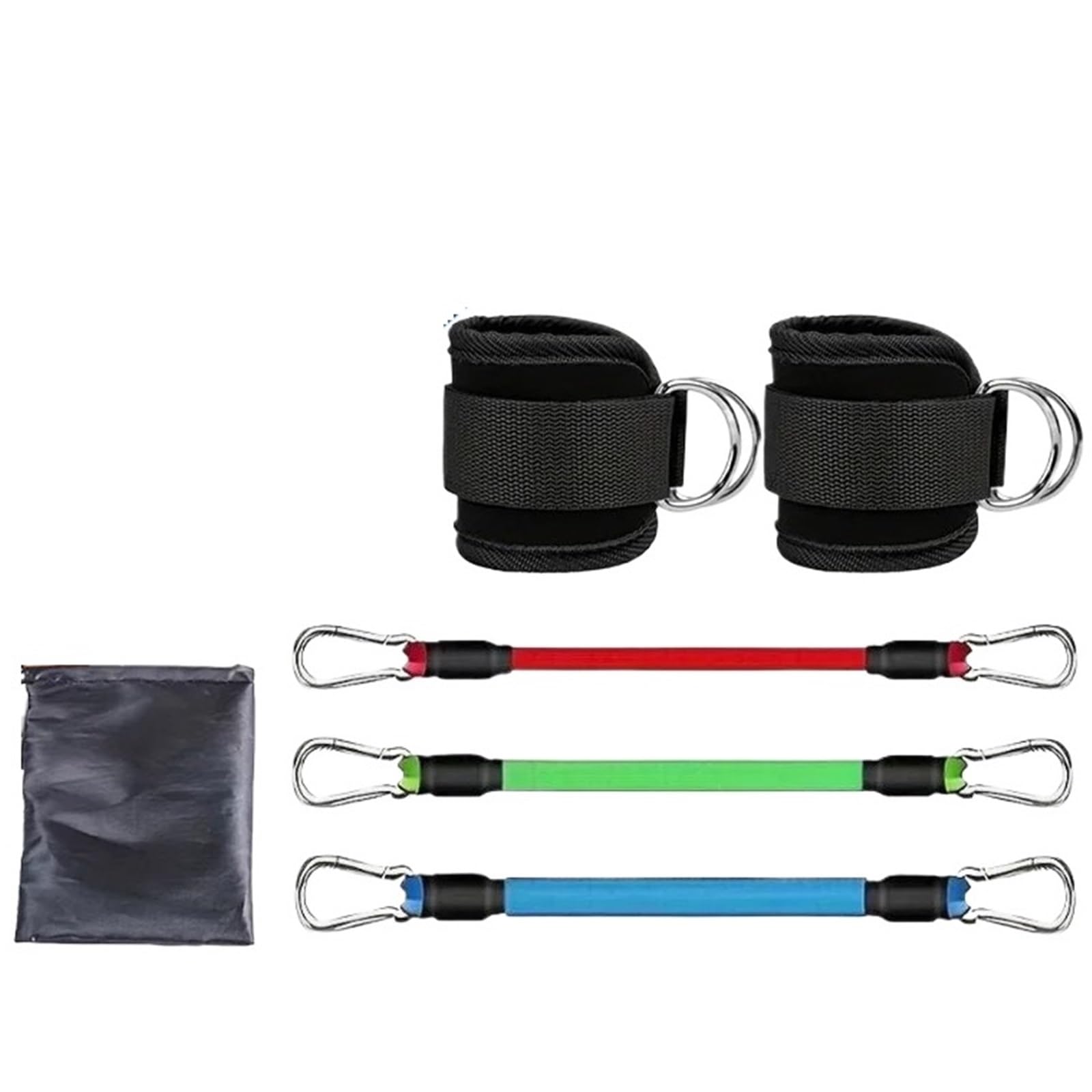deska do ćwiczeń Paski kostki pasma odporności na jogę domowy gima elastyczna guma trening treningowy Expander Pilates łóżko do jogi(Rope Black Set)