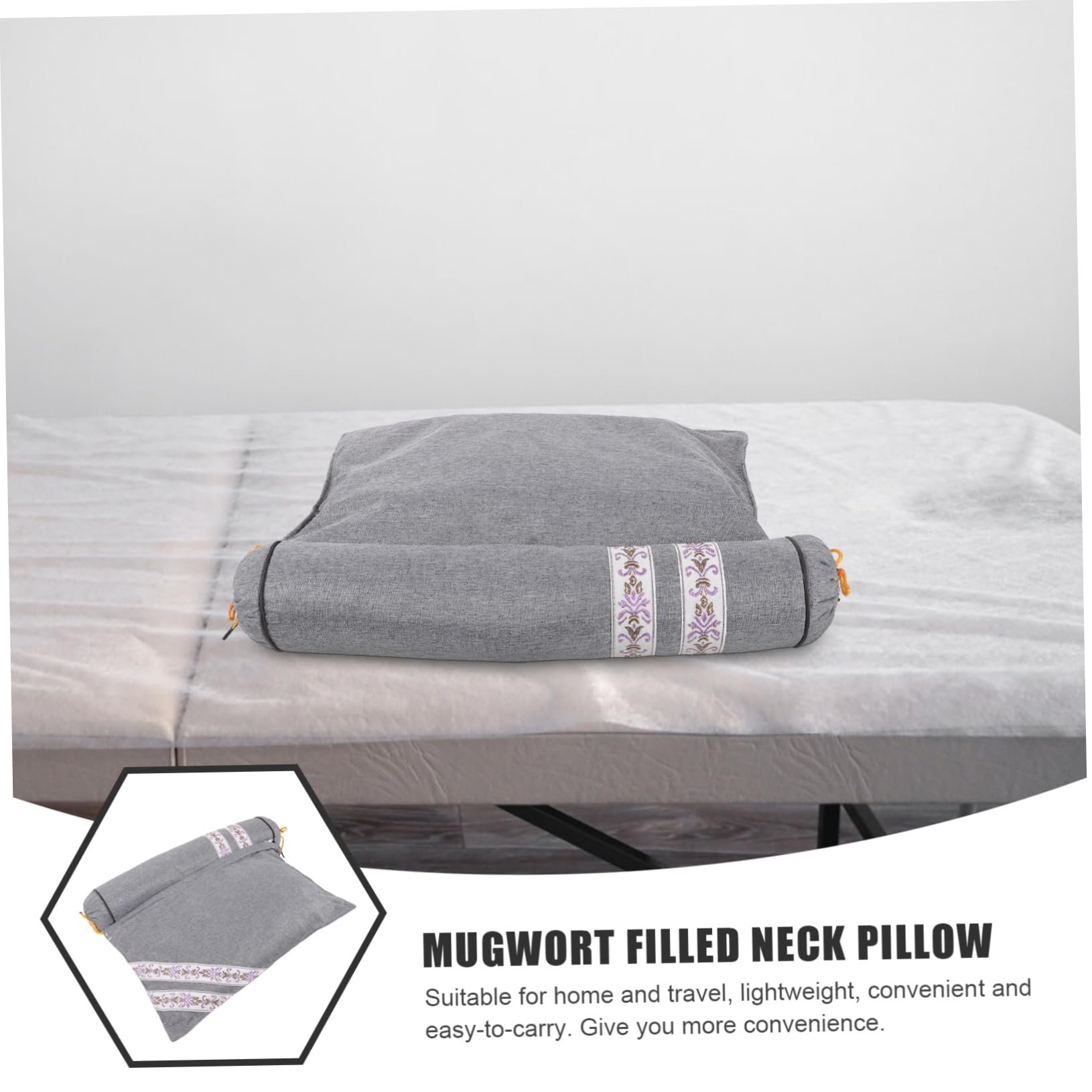 Mikinona Almohada Inteligente Rollo de Cuello Relleno para Cuello y Espalda, Soporte Cervical, Conserva la Forma, Adecuado para Coche y Avión