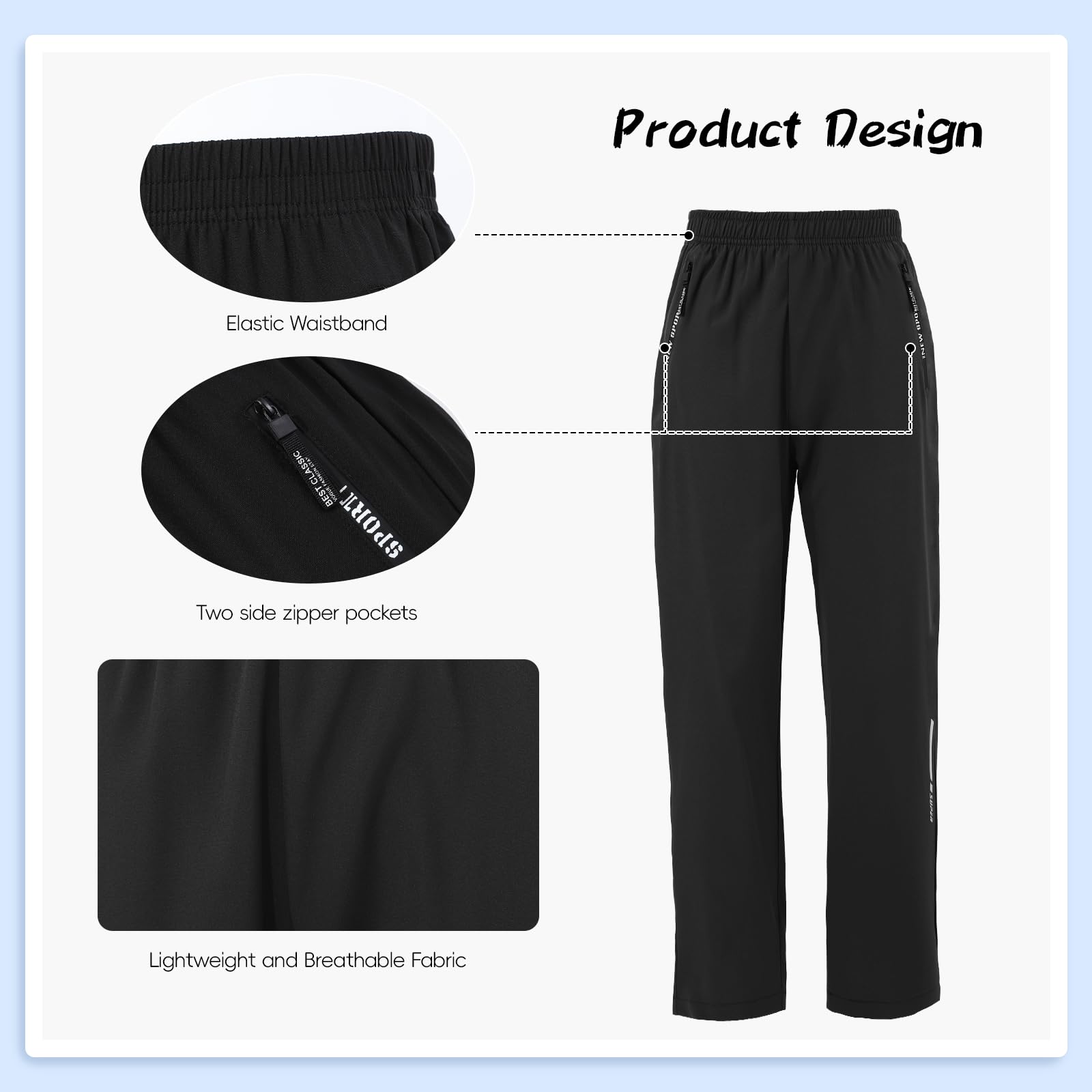 SUKUTU Pantalons légers et Respirants pour Enfants pour Le Printemps et l'été Pantalons de Sport pour Enfants