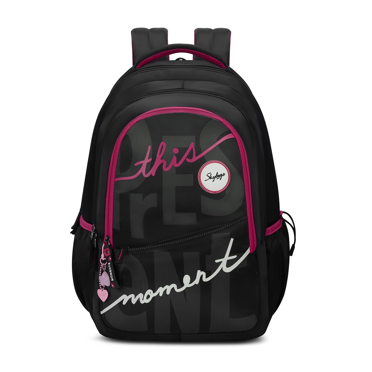 Glow 37L Casual Backpack for Girls with 3 Compartments & Adjustable Shoulder Strap | Quick Access Front Pocket | Side Pockets | Air Mesh Back Panel | Perfect for School & Travel-image-43