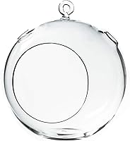 Vista 16 de WGV - Globo de terrario colgante, ancho 5 pulgadas, altura 6 pulgadas, maceta de aire para suculentas, florero de vidrio transparente con parte