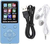 Vista 6 de Reproductor MP4 MP3, pantalla de 1.8 pulgadas, reproductor de música digital portátil, grabación de radio, altavoz estéreo de sonido HiFi, tarjeta