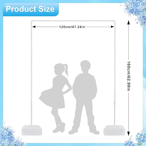Miniatura 3 de Soporte de arco cuadrado de plástico kit de arco de globos ligero desmontable con base de bolsa de agua para estabilidad, forma variable para arco