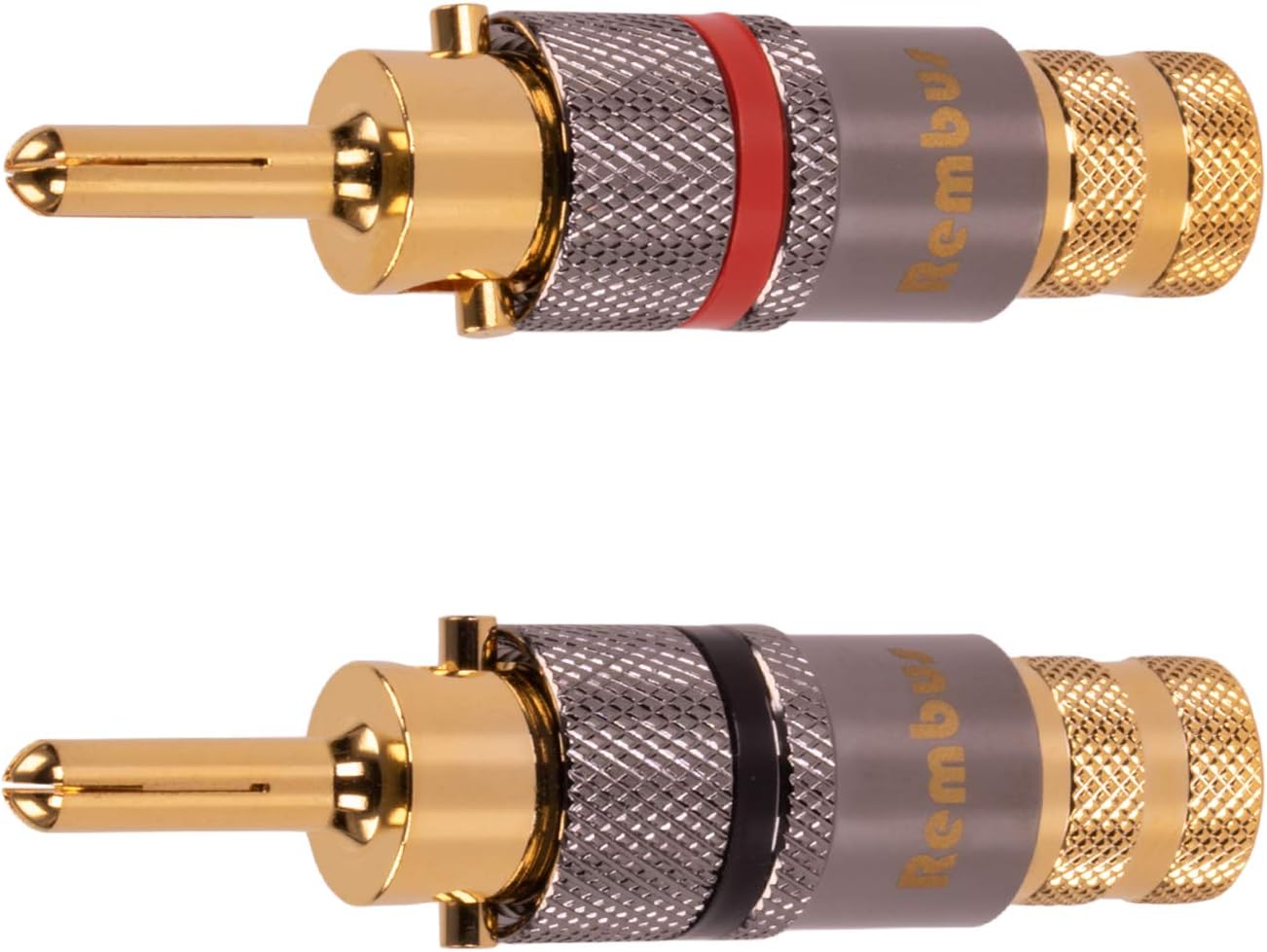 Monosaudio Bananenstecker 8 Stück - Vergoldet Für HiFi Lautsprecher