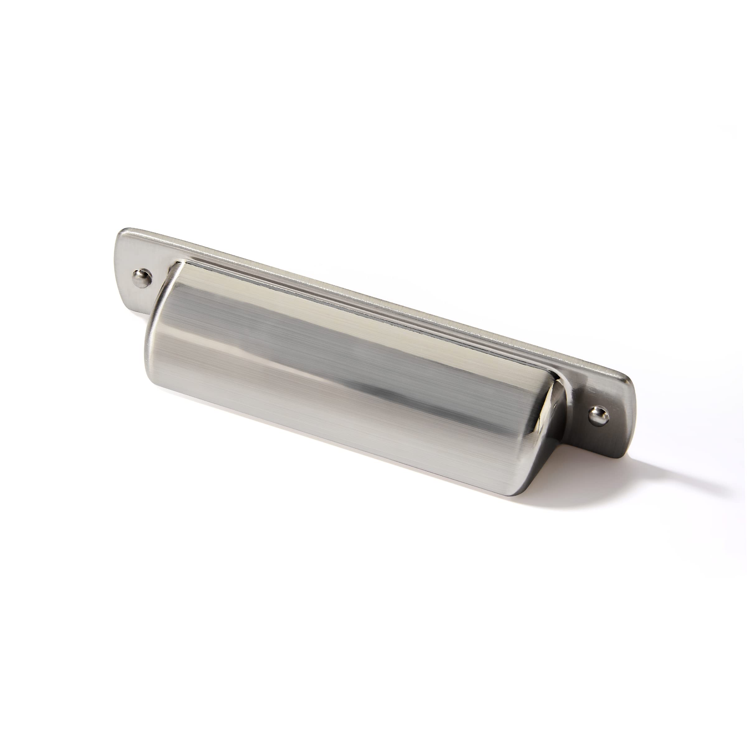 KHTUMEWARE-FX263.76SN10 Brushed Nickel Cabinet Pulls CTC 3 in (76 mm) 10-Pack in Brushed Nickel — KHTUMEWARE