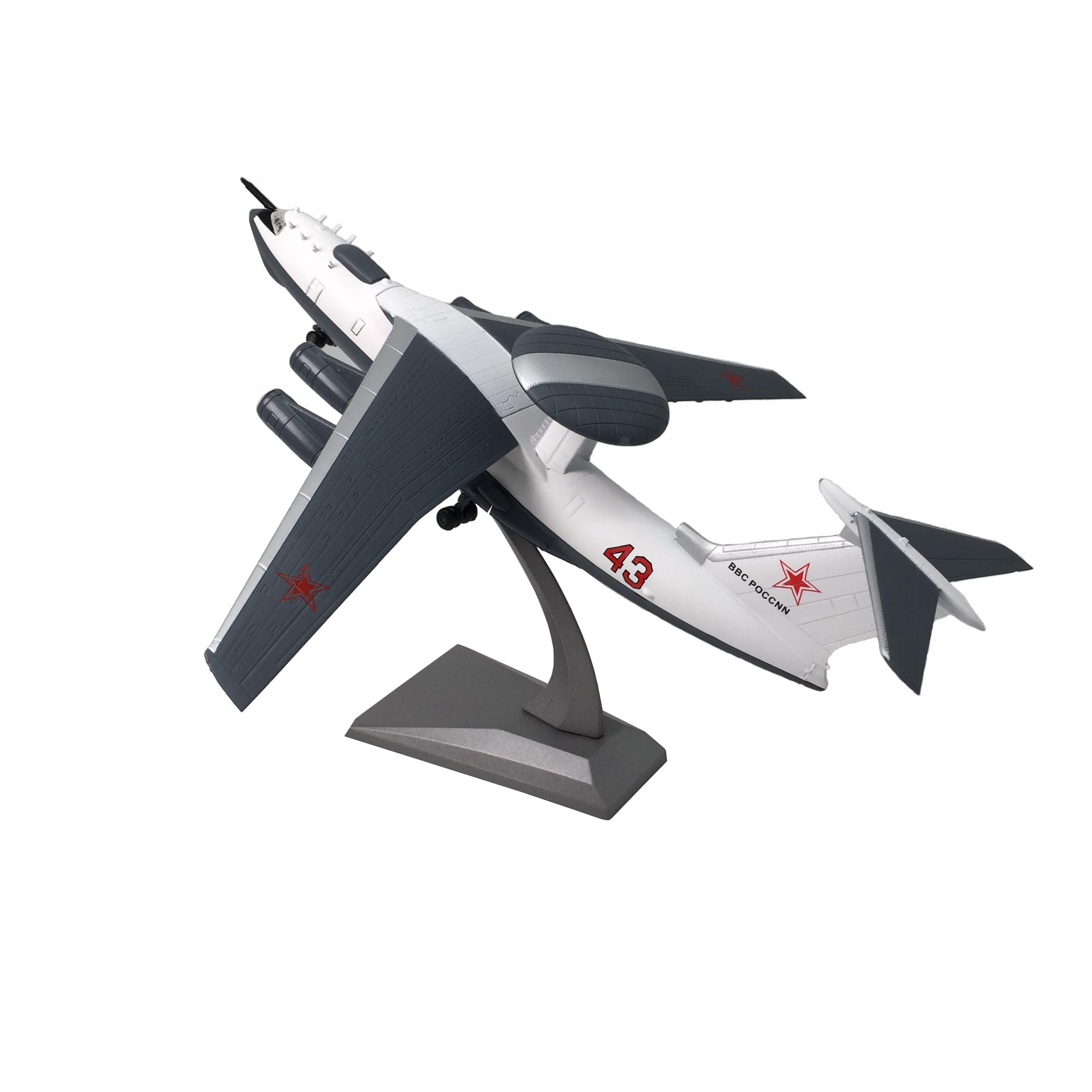 Enatuhter 1/200 Former Soviet Union Early Warning Aircraft A50 Alloy Fighter Aircraft Model Decoration Ornament