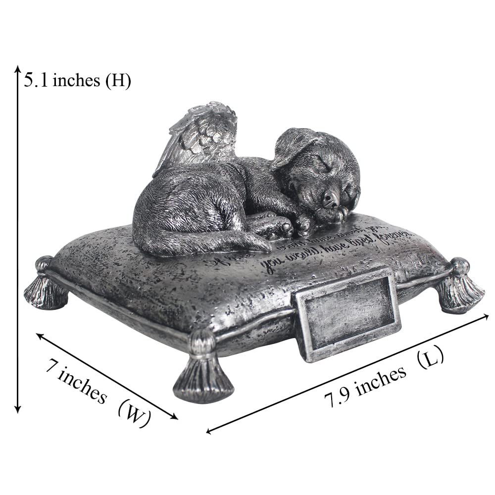 Dog Urn - Medium Personalized Pet Urns for Dogs Ashes with Engraved Angel Dog Statue, A Decorative Dog Urns for Ashes-“If Love Could Have Saved You, You Would Have Lived Forever”