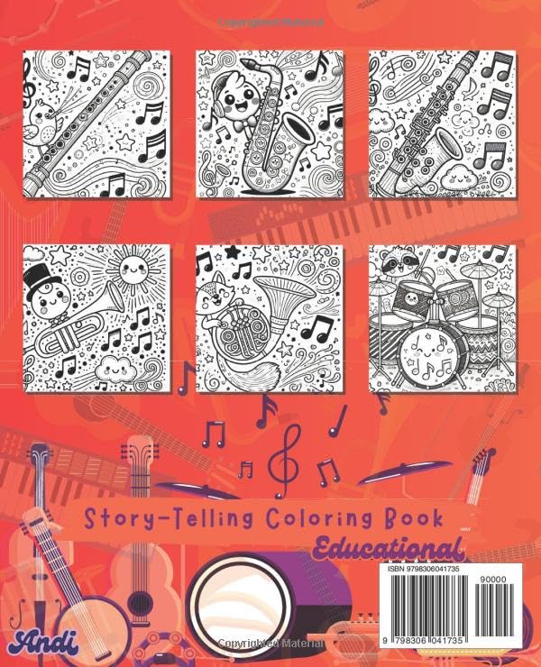 Musical Instruments: A Musical Adventure Coloring Book: Explore and Color Fun Instruments! image 3
