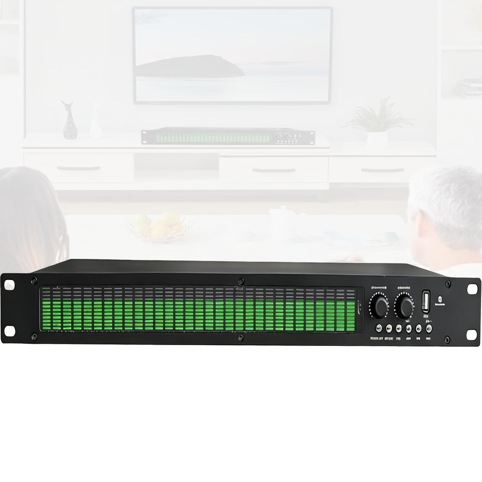 Processore equalizzatore digitale a 31 bande, antiriflesso, luminosità e sensibilità LED regolabili, segnale stabile senza distorsione per home theater karaoke studio