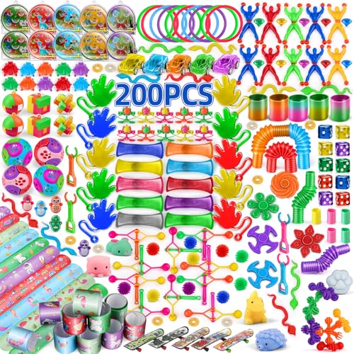 AmyBenton Relleno Piñatas de Cumpleaños Infantil, 200 Pcs Favores de Fiesta para Niños,...