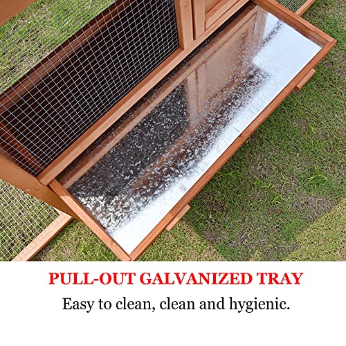 Outdoor Hühnerstall, wetterfester Hühnerhaus aus Holz, Hühnerkäfig mit Sandasphaltdach, verzinktes Gitter und Tablett… – Bild 7