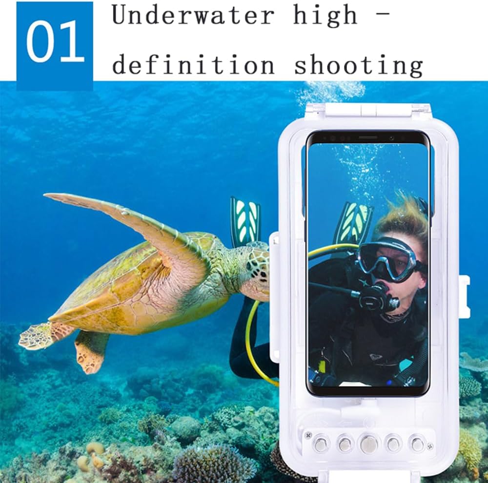 Universal Diving Case for Android Type-C OTG Phones, 45m Waterproof Upgraded Diving Case