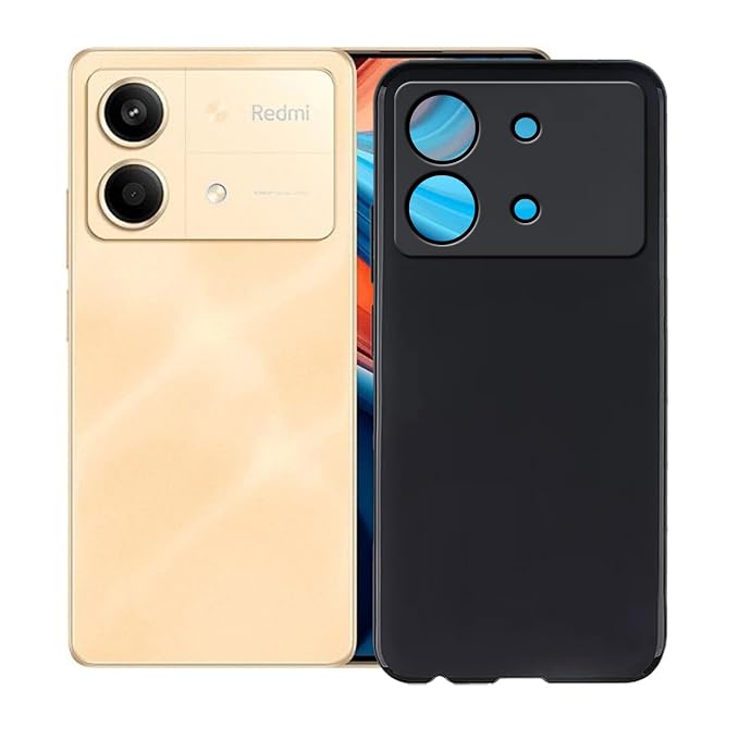Soft Liquid Silicone Back Cover Case for Poco X6 Neo 5G | Camera Protection Bump | Shockproof Back Cover Case for Poco X6 Neo 5G (Matte|Black)