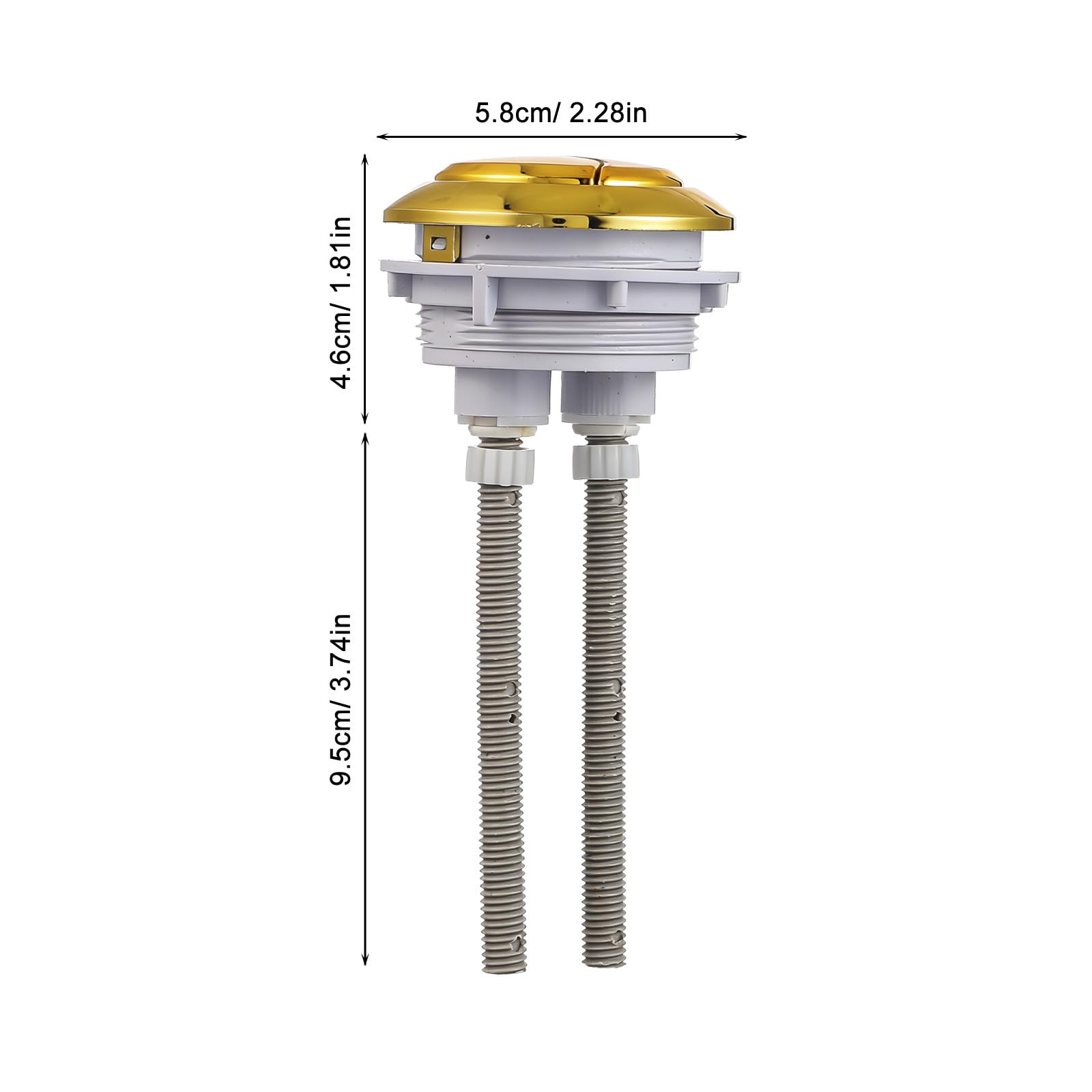 Alipis Botón Pulsador Redondo de Doble Descarga para Reparación de Tanque de Inodoro Compatible Cisternas Estándar Uso Familiar y Comercial Color Aleatorio