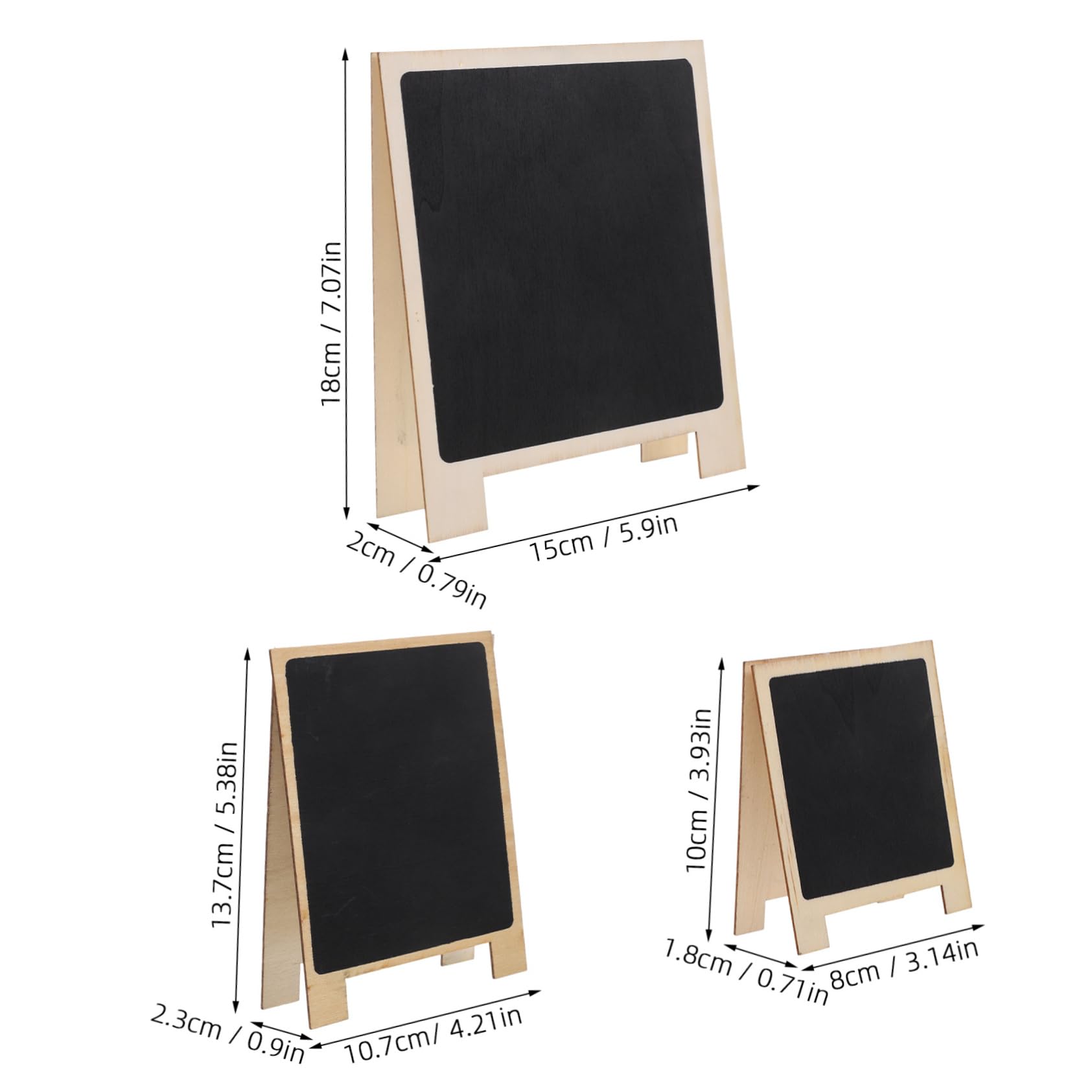 15stücke Teiliges Mini-kreidetafel Mit Holzrahmen Multifunktionale Tischtafel Für Hochzeiten Partys Und Restaurants Und Platzsparend Für Beschriftungen