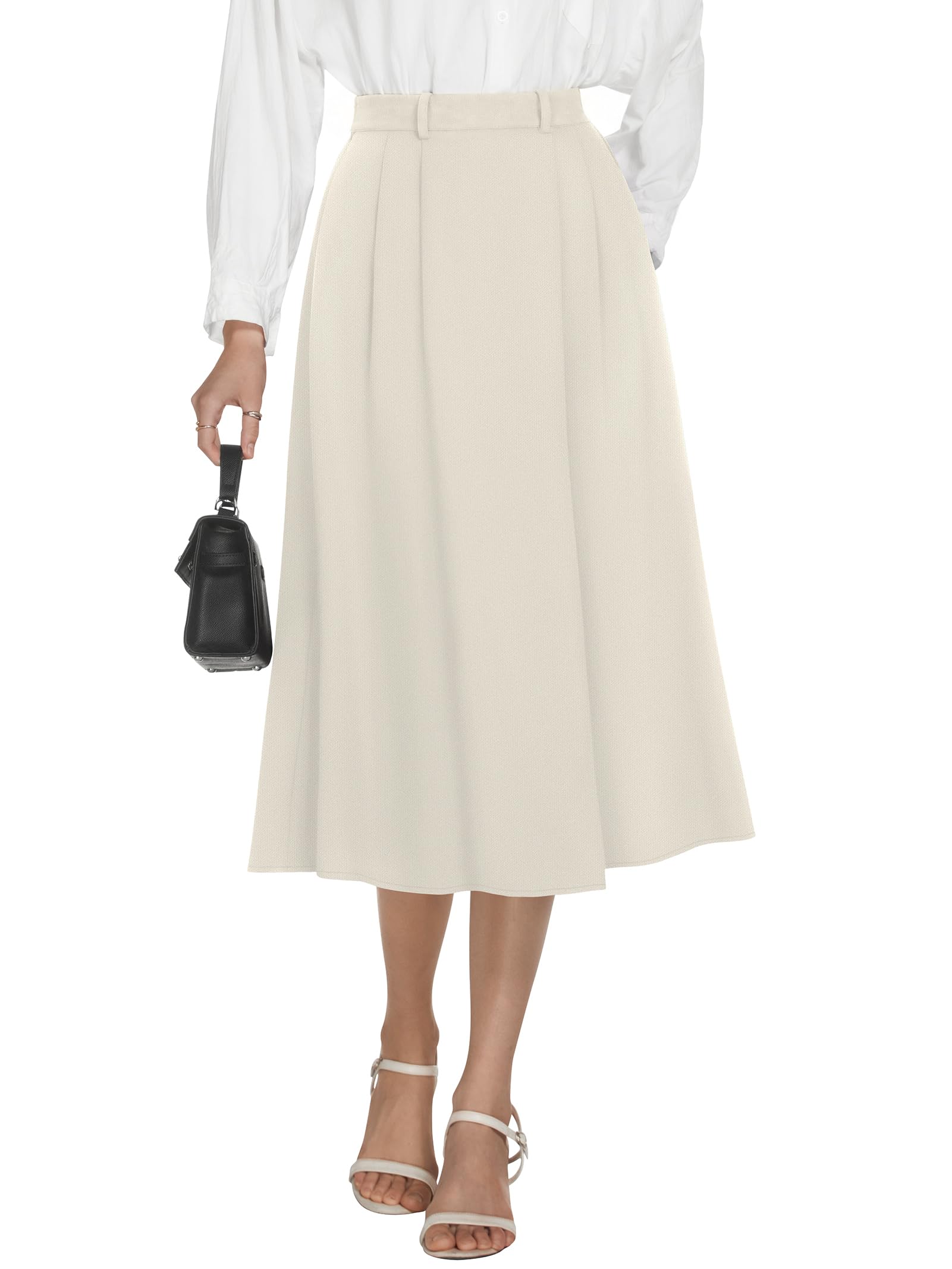 Casly Lamiit A-Line Midi Skirts for Women Business Skirt