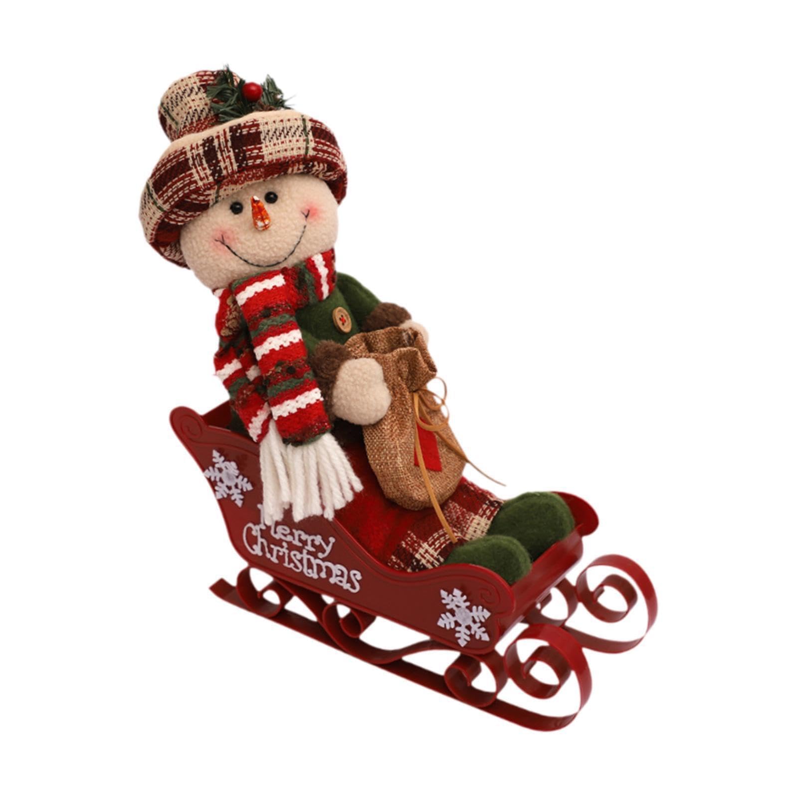 TWISAXC Christmas Sculpture Figurine Decorative Gifts. Tabletop Ornament With Cute Holiday Elements With Small Size Saving