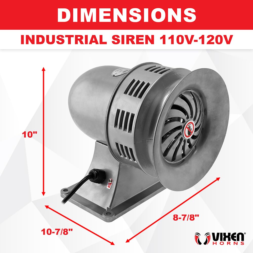 Amazon.com: Vixen Horns Extra Loud Air Raid Siren - Industrial