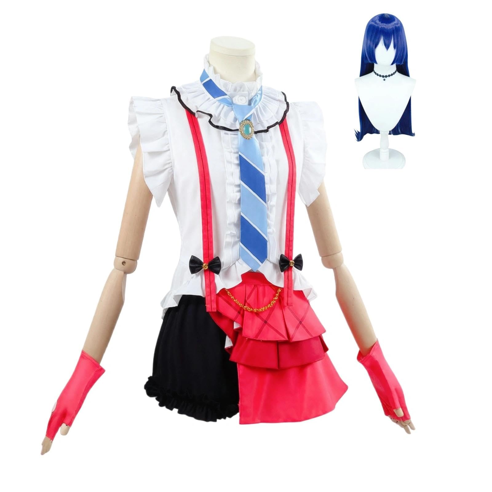 Halloween Kostüm für Erwachsene, Karneval Rollenspiel Cosplay Komplettset –Umi Sonoda Stil