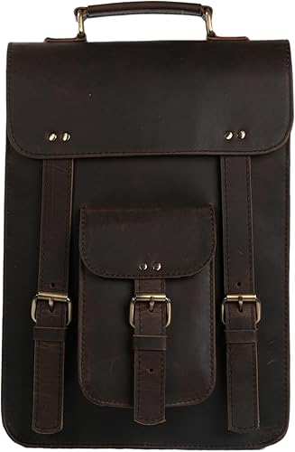 Bolso bandolera de cuero vintage hecho a mano, pequeño, color marrón, bolso bandolera de hombro, bolso de oficina, bolsa escolar, bandolera de viaje