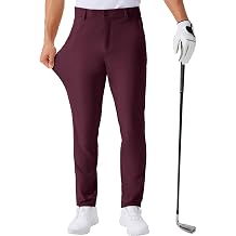 QPNGRP Mens Golf Pants 30"/32"/34" Inseam Lightweight Stretch Work Dress Pants