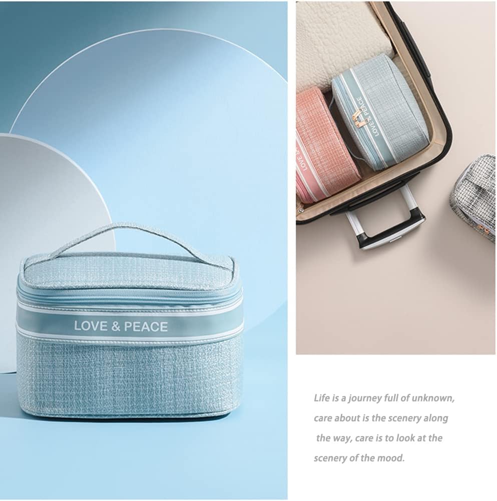 UEOE Cosmetic Bags for Women Travel Makeup Case Travel Make Up Bag Makeup Organizer for Travelling (White black) : Beauty & Personal Care
