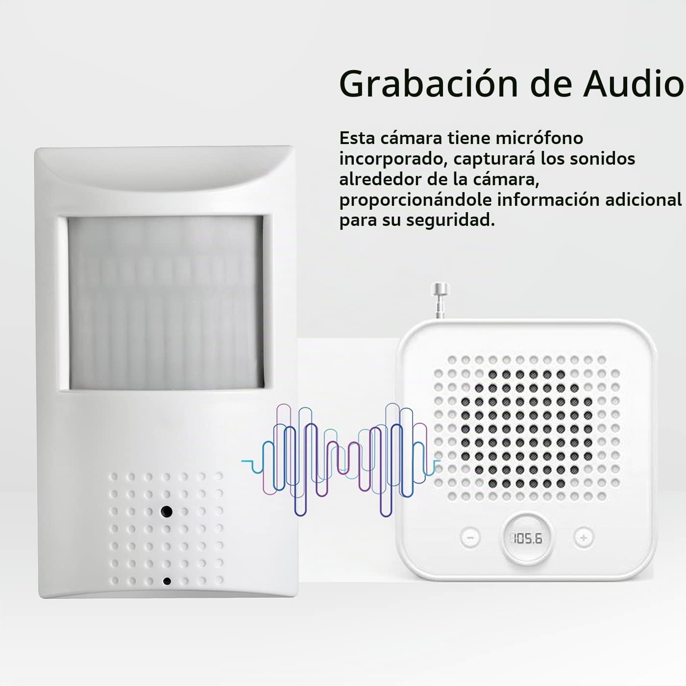 Revotech Interior IPIR Mini PoE 3MP IP Cámara de Seguridad con Audio, Lente de 3.7mm(80°FOV), 940nm Invisible Visión Nocturna LED Infrarrojo, Vista remota P2P Detección de Movimiento (IPIR-P-A-FHW)