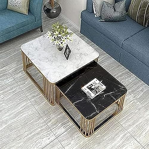 WoodCity Square Coffee Table, Modern Style Living Room Table Square Set