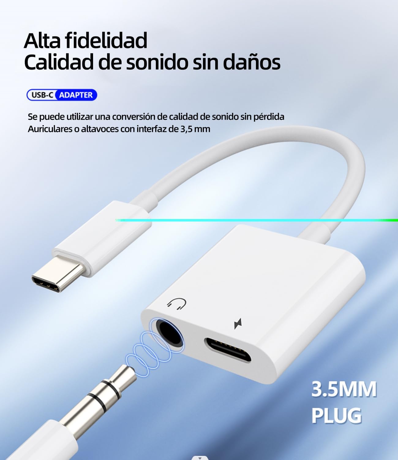 USB C to 3.5mm Jack 2in1 Adapter for Apple for iPhone 15 Pro MAX Plus Mini for iPad compatible for Samsung DAC Headphones Type C Cable Headset Audio Auxiliary Car Accessories Microphone Charger Dongle image 4