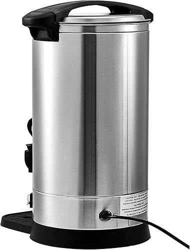 Miniatura 12 de VEVOR Urna de Café Comercial, 65 Tazas/9.75 L Dispensador de Café Grande de Acero Inoxidable, 1500 W 110 V Urna Cafetera Eléctrica para Preparación