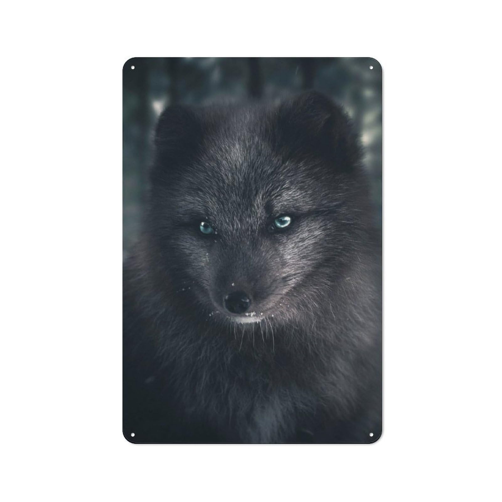 Metal Plaque 30x20cm with The Silver Fox for Pub Or Café, Rustic Decor, for Pub Decor Enthusiasts