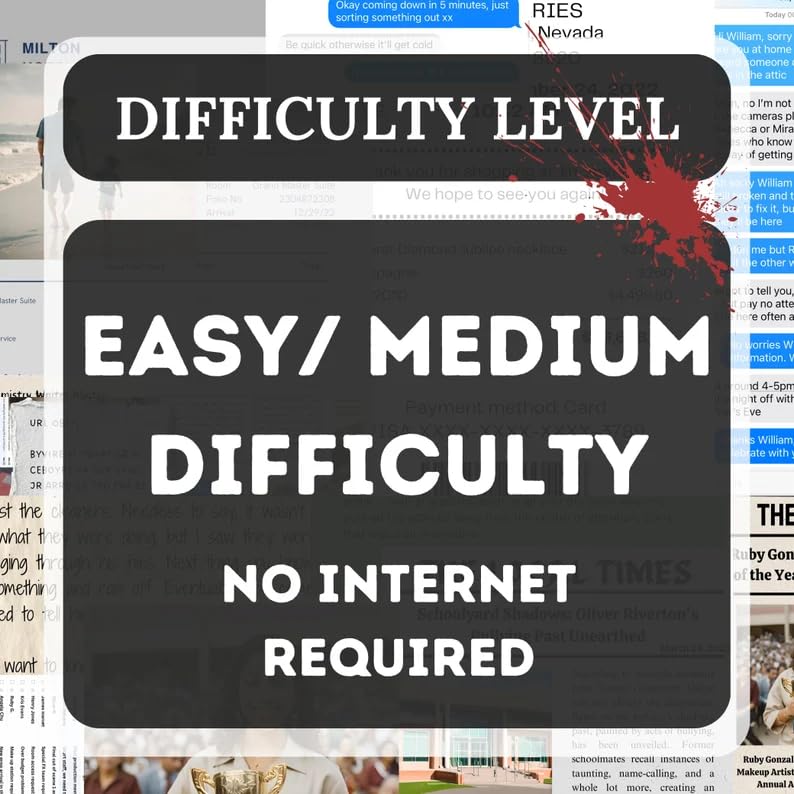 VEENSHI 2-Pack Murder Mystery Case Files: Midnight Retribution & A Deadly Roulette | Detective Game for Adults, Family & Friends | Solve The Crime, Crack The Clues - Image 6 thumbnail