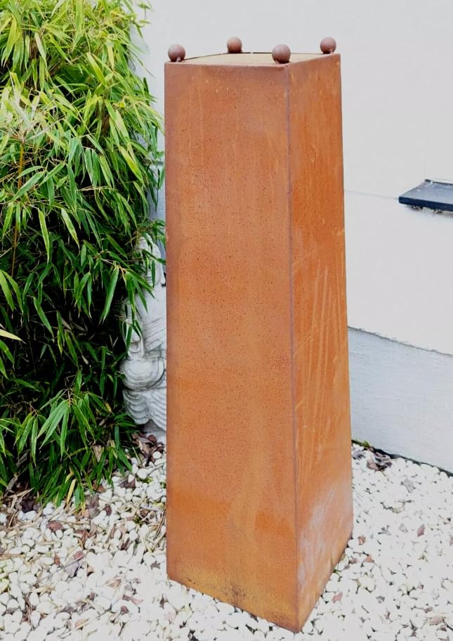 Garten Edelrost Konus aus Metall Rost 100cm hoch für Feuerschale Pflanzschale Ständer Gartendeko 029075, 7.3kg