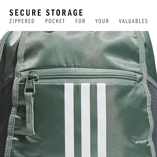 Image of adidas Alliance Sackpack, Drawstring Backpack, Lightweight Small Gym Bag for Women and Men, Silver Green /White /Onix Grey, One Size, Alliance Sackpack - Drawstring Backpack Small Bag for Men and Women