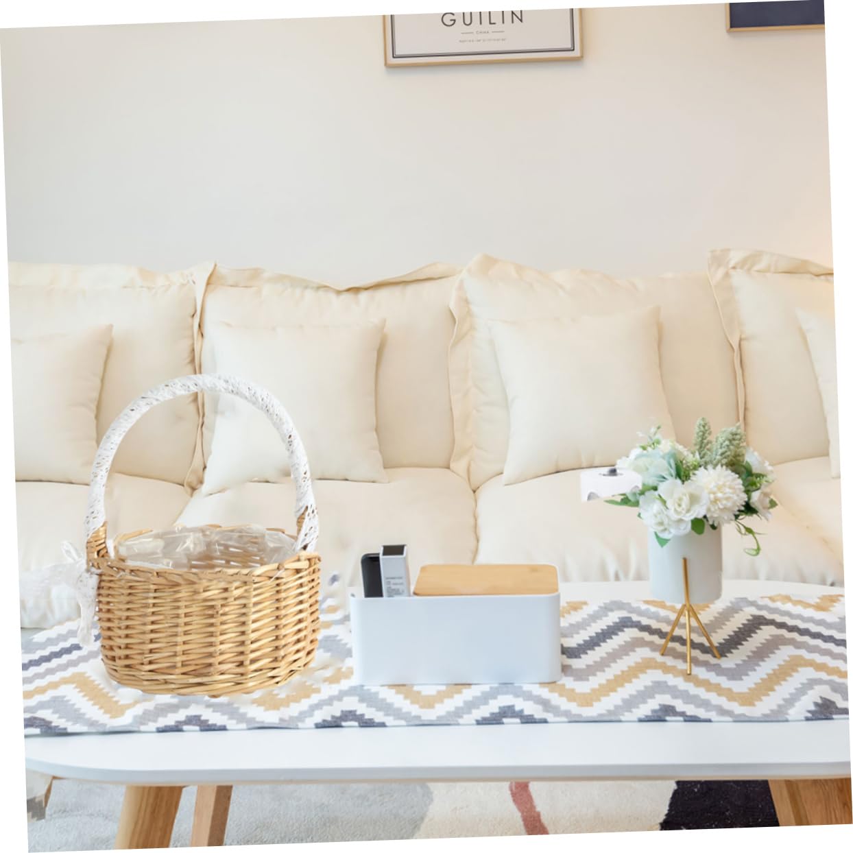 Mobestech 2stücke Handgewebter Blumenarrangementkorb Rattan Vielseitiger Aufbewahrungskorb Für Hochzeiten Zuhause Und Garten Leicht Und