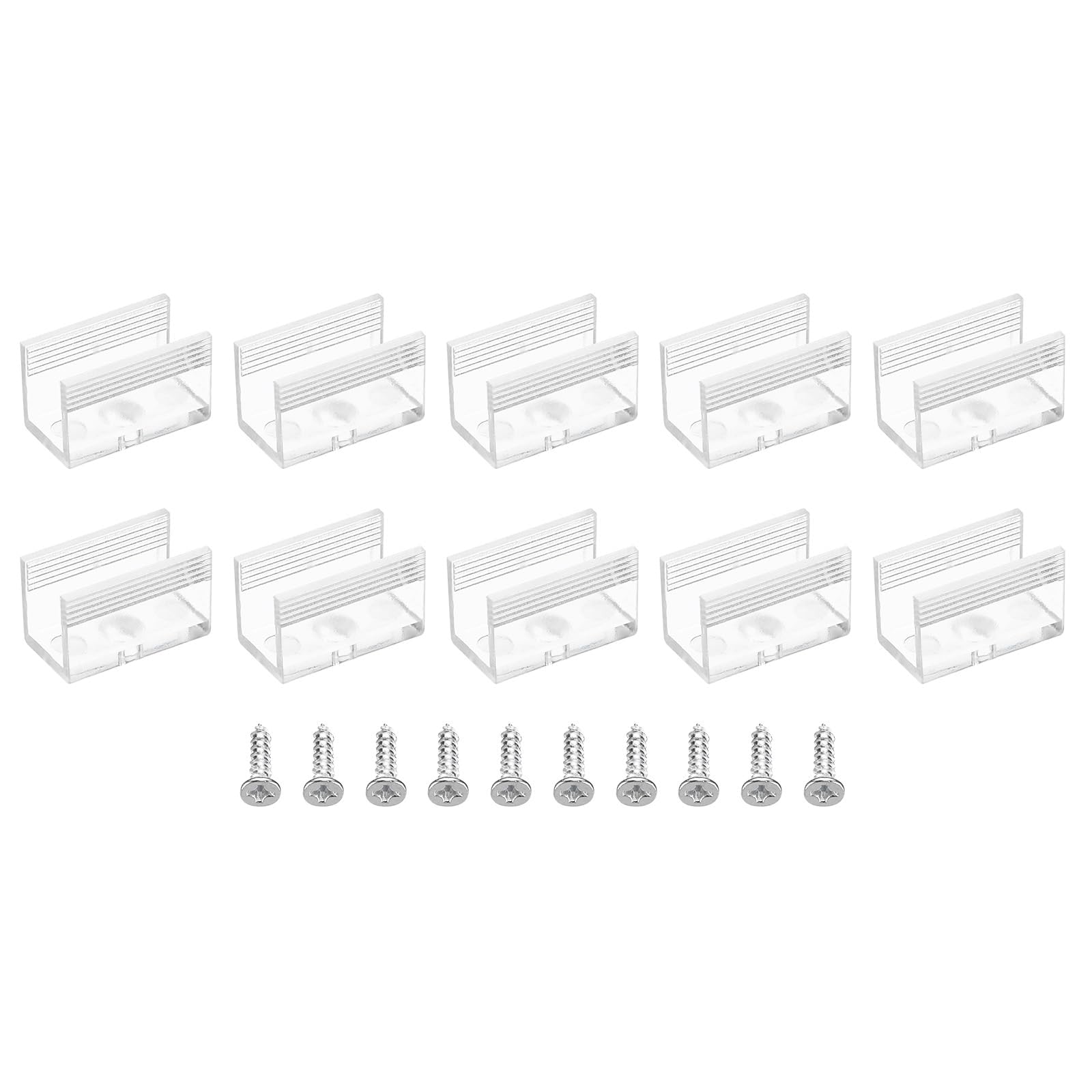 TOP-VIGOR 20Pcs LED Strip Light Clips, Waterproof Mounting Bracket Fixing Clips Plastic Clamp Holders with Screws