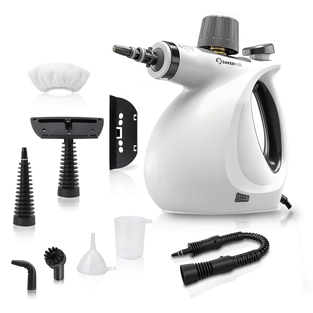 Steam Disinfection Cleaner Handheld Pressurized Natural Steam Cleaner with 9 PCS Accessories Portable Multi-Surface Steamer for Cleaning Home