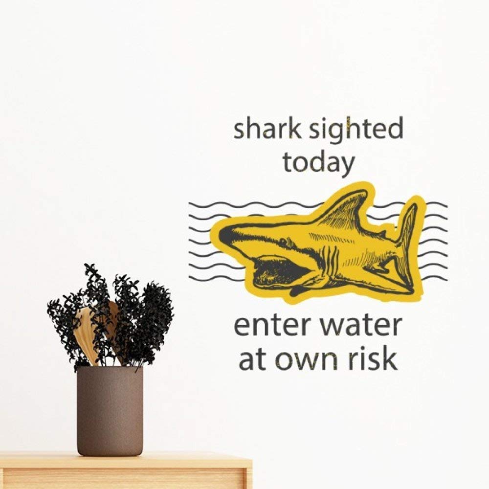 Sticker mural requin décoratif grand format pour chambre d'enfant