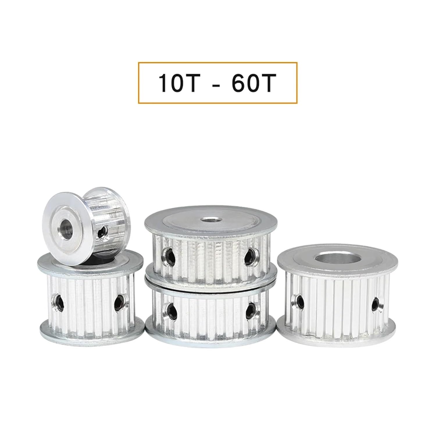 Pulley / T5-30T Bore 8/10/12/14/15/16/17/18/19/20 Mm Alloy AF Shape Teeth Pitch 5mm for T5 Width 10/15mm Rubber Belt(19 mm,16 mm)