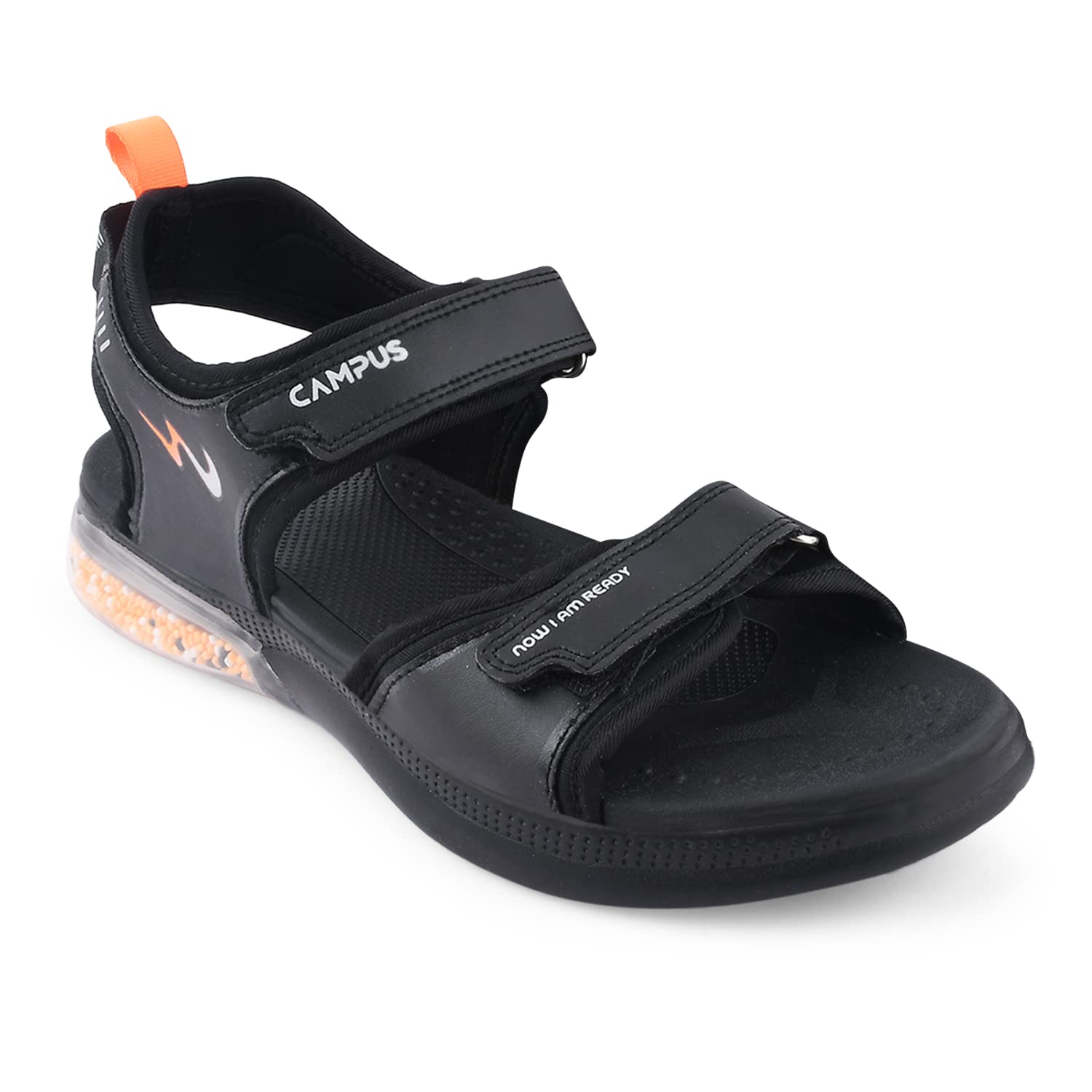 Campus Mens Gc-2303 Blk/F.Org Sport Sandal Outdoor Sandal 6 Uk/India, Black (B0BD4YL7N7) Amazon Price History, Amazon Price Tracker