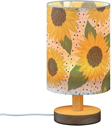 Bedroom Lamps Room Table Lamp with Lamp Shades Sunflowers Lamp for Boys Patio