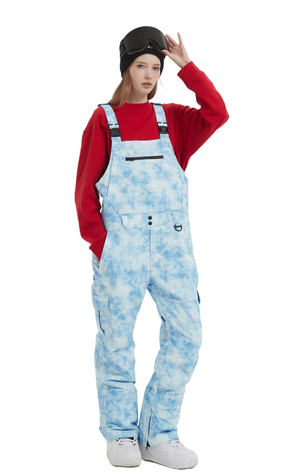 BUMDEEP Salopette da neve da uomo e da donna, salopette regolabili, antivento e impermeabili, pantaloni da sci isolanti e caldi